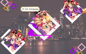 Touhou, Yorigami Jo’on, Picture-in-picture, Edit, Night, City Wallpaper