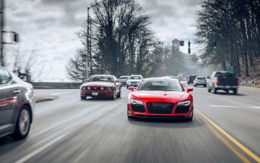 Car, Audi, Audi R8, Street, Traffic Lights Wallpaper