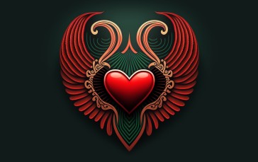 AI Art, Heart (design), Simple Background, Heart Wallpaper