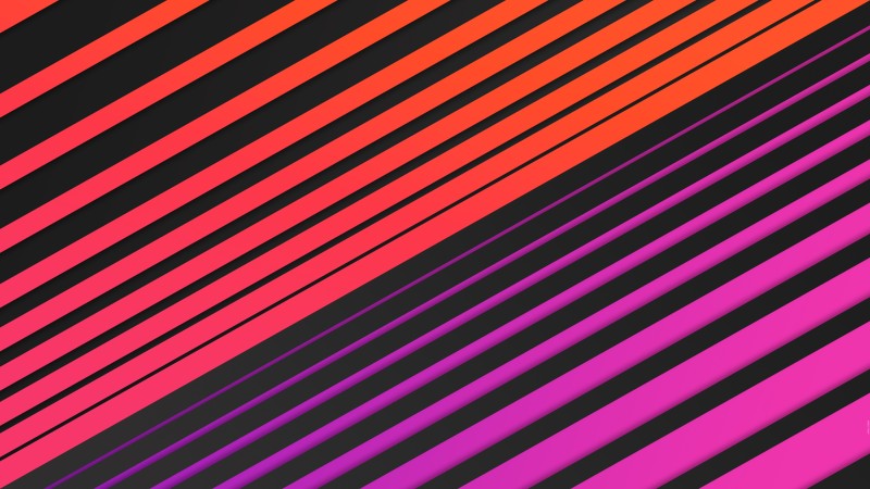 Neon Stripes, Gradient, Black, Abstract Wallpaper