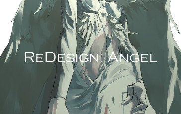 Nico Tina, Simple Background, Anime Girls, Angel Wings Wallpaper