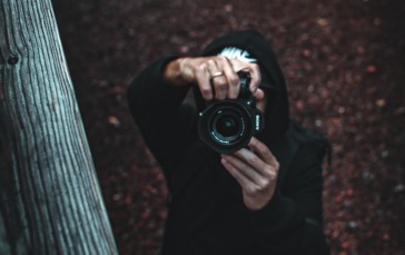 Man, Camera, Photographer, Hoodie, Lens Wallpaper