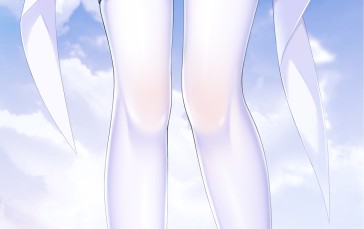 Anime Girls, White Clothing, White, White Pantyhose Wallpaper