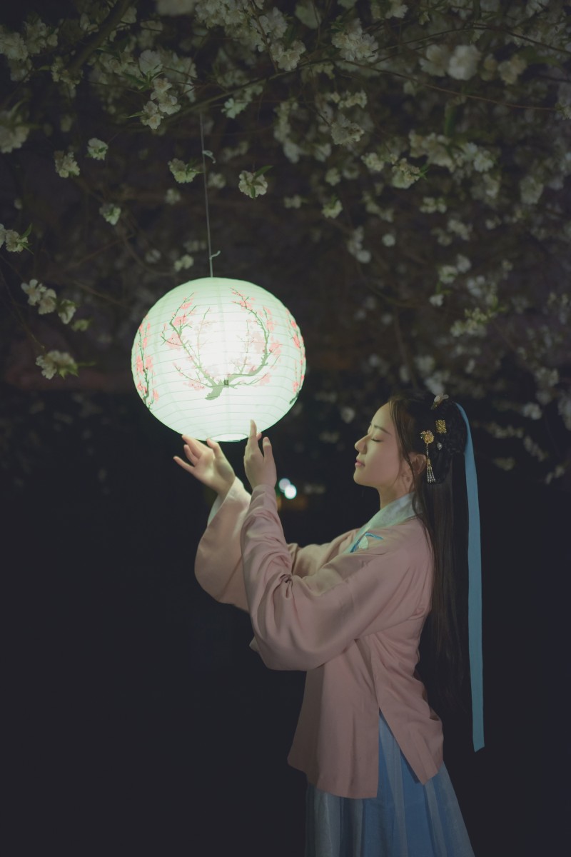 Asian, Paper Lantern, Women Wallpaper