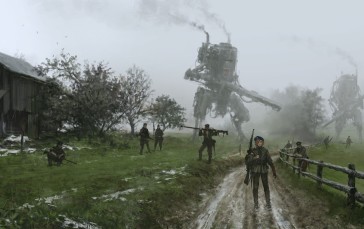 Robots, Invade, Science Fiction, Soldiers, Dirt Wallpaper
