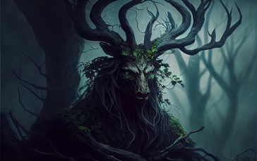 Forest, Creature, Spirit, The Witcher, AI Art Wallpaper