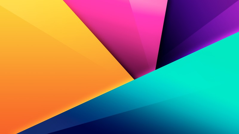 Geometry, Colorful Shapes, Orange, Abstract Wallpaper