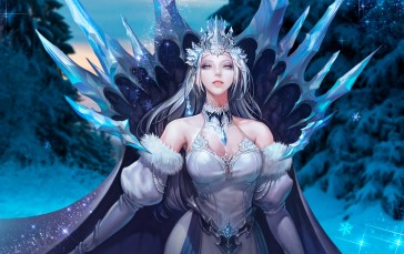 Grimms’ Fairy Tales, Ice Queen, Crown, Witch Wallpaper