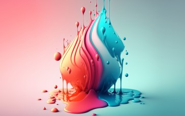 AI Art, Minimalism, Gradient, Simple Background, Paint Splash Wallpaper