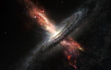 Galactic Explosion, Stars, Nebula, Cosmos Wallpaper