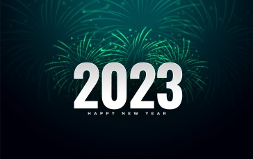 New Year, 2023 (year), Fireworks, Holiday Wallpaper