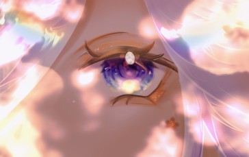 Genshin Impact, Anime Girl, Eye, Close-up, Anime Games, Anime Wallpaper
