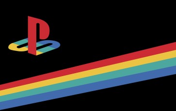 Playstation 2 Logo, Retro, Stripes, Technology Wallpaper