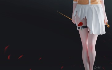 Skirt, Legs, Rose Wallpaper