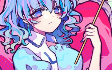 Women, Colorful, Anime Girls, Blue Hair, Blue Eyes Wallpaper