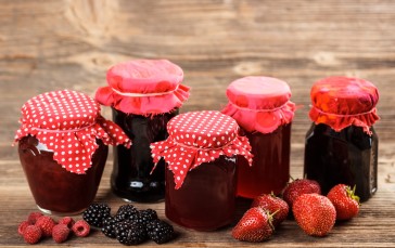 Jars, Jam, Berries, Food Wallpaper