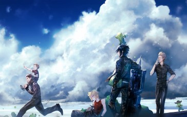 Final Fantasy Xv, Noctis Lucis Caelum, Ignis Scientia, Gladiolus Amicitia, Anime Style Wallpaper