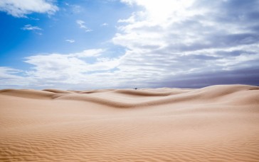 Desert, Clouds, Sand, Hills Wallpaper