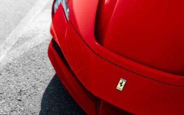 Ferrari, Front View, Red Supercars, Vehicle Wallpaper