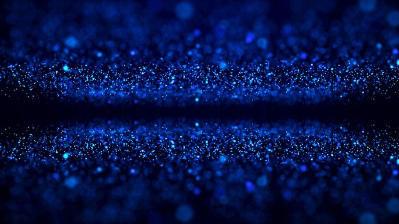 Blue Particles, Glitter, Bokeh, Abstract Wallpaper