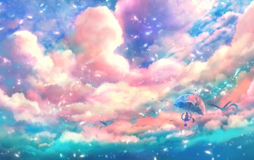 Anime Landscape, Scenery, Beyond The Clouds, Anime Girl, Anime Wallpaper