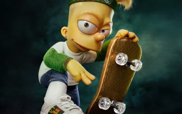 Cartoon, TV Series, Bart Simpson, The Simpsons, Skateboard, CGI Wallpaper