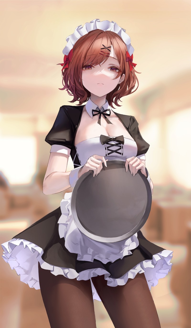 Anime Girls, Maid, Waitress, Maid Outfit Wallpaper