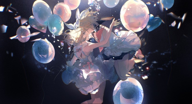 Anime, Anime Girls, Balloon Wallpaper
