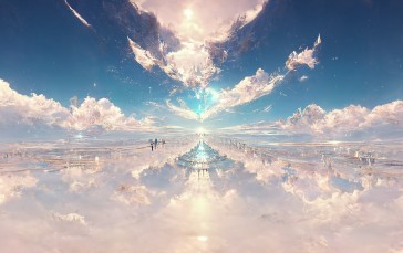 Digital Art, Cloud Nine, Sky Palace, Fantasy Art Wallpaper