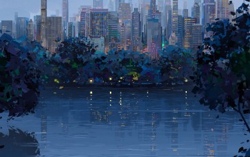 Artwork, New York City, Digital Art, Cityscape, Skyscraper Wallpaper