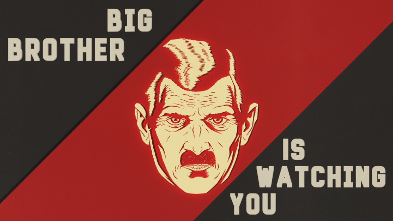George Orwell, Totalitarianism, Big Brother, Red, Text Wallpaper