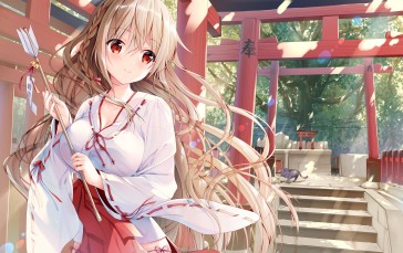 Anime, Anime Girls, Blonde, Red Eyes Wallpaper
