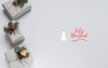 Christmas Presents, Christmas, Minimalism, Simple Background Wallpaper