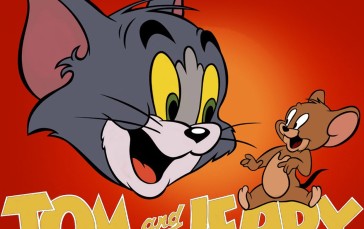Cartoon, Tom and Jerry, Simple Background, Logo, Minimalism Wallpaper