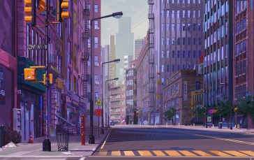 Artwork, Digital Art, New York City, Street, Urban, USA Wallpaper