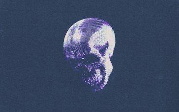 Skull, Simple Background, Music, Disco, Disco Balls Wallpaper