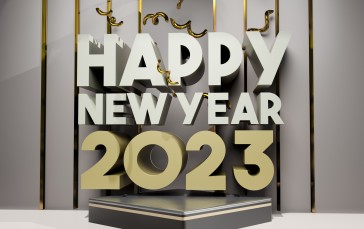 New Year, Holiday, 2023 (year), Typography Wallpaper