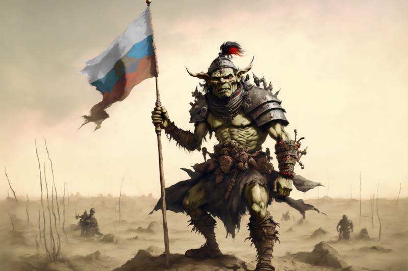 AI Art, Illustration, Russia, War, Orc Wallpaper