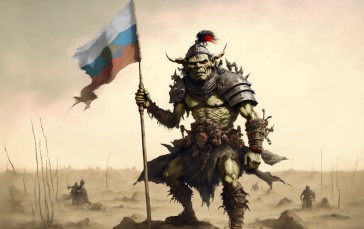 AI Art, Illustration, Russia, War, Orc Wallpaper