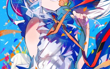 Artwork, Digital Art, Anime Girls, Hatsune Miku, Vocaloid, Blue Hair Wallpaper