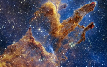 Nebula, Space, Stars, James Webb Space Telescope, Pillars of Creation Wallpaper