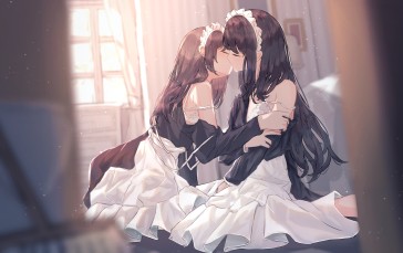 Anime, Anime Girls, Kissing, Yuri Wallpaper