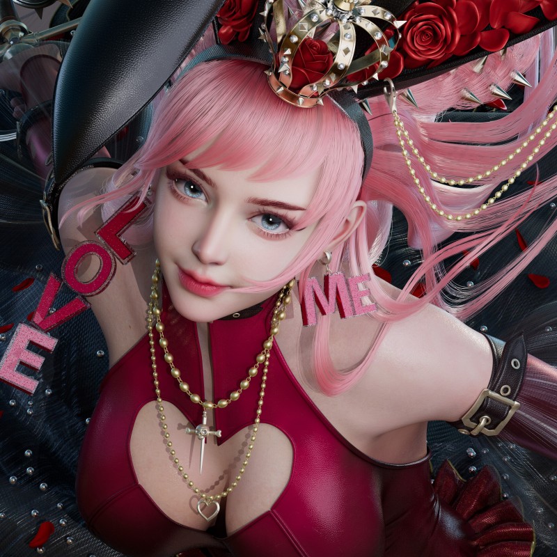 Tangqiuqiu, CGI, Women, Pink Hair Wallpaper