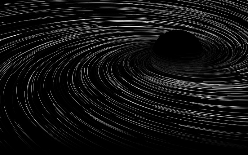 Black Holes, Monochrome, Lines, Space Wallpaper