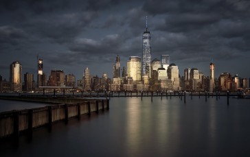 City, Night, New York City, USA Wallpaper