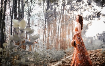 Women, Model, Asian, Forest Wallpaper