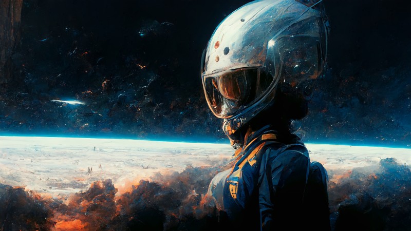 Astronaut, Space, Planet, Stars, Universe Wallpaper