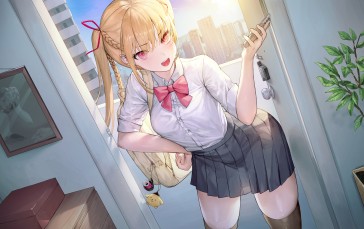 Anime, Anime Girls, Blonde, Schoolgirl Wallpaper