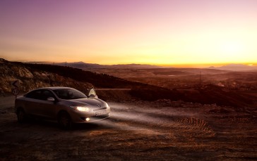 Sunlight, Renault, Mountain View, Car Wallpaper