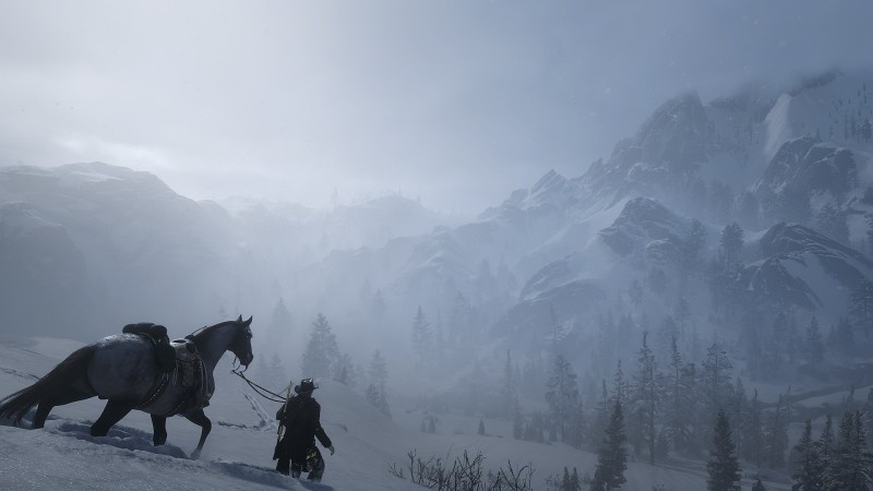 Snow Covered, Horseback, Red Dead Redemption 2, Arthur Morgan, Video Games, Video Game Characters Wallpaper